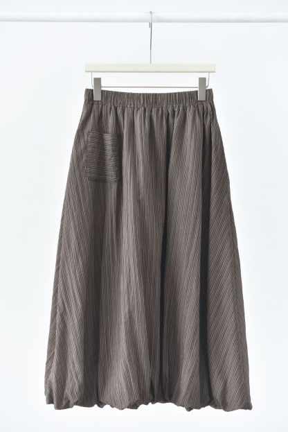 女士秋冬森系肌理感雙層設計燈籠半身裙