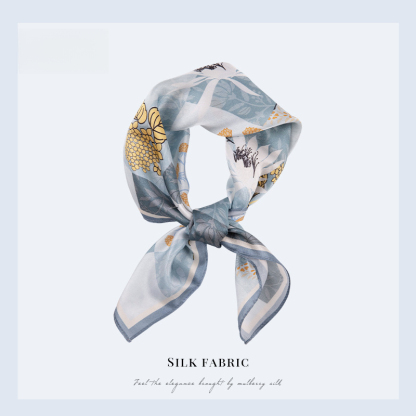 100%桑蠶絲夏荷真絲小方巾