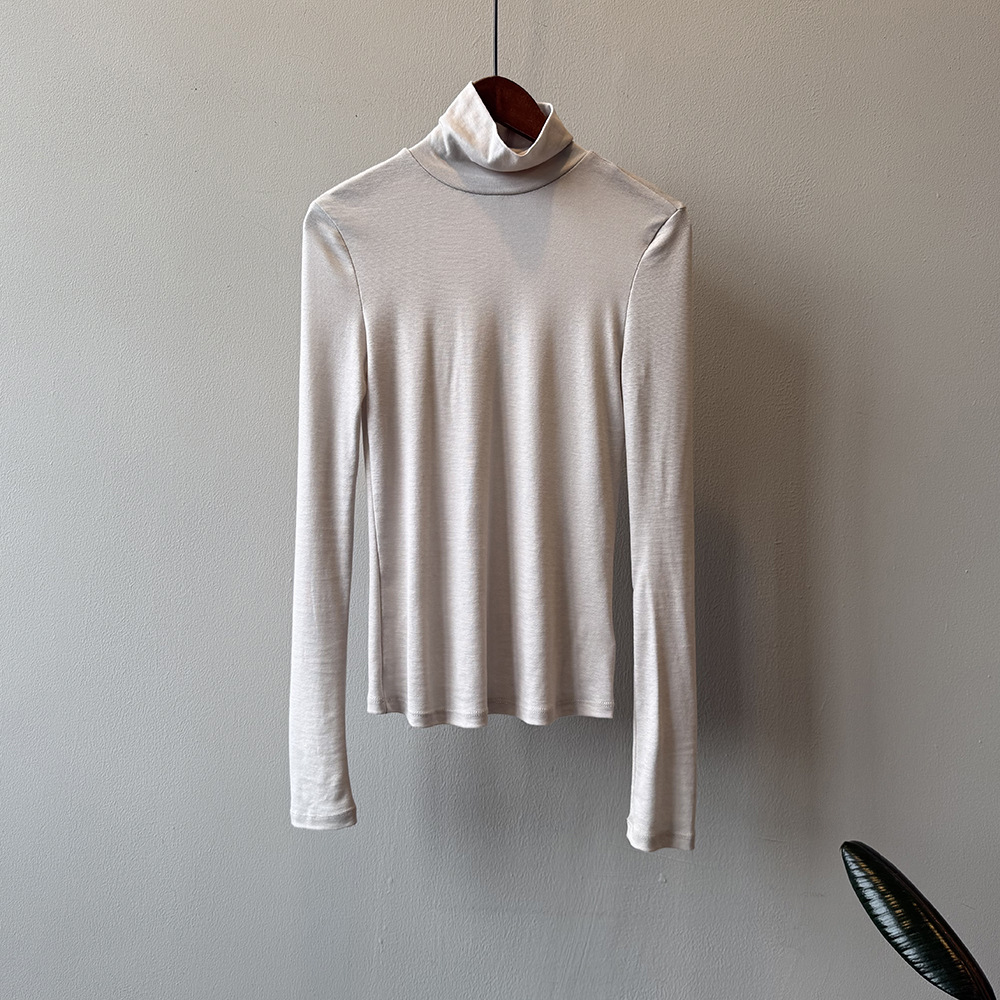 女士秋季韓系天絲羊毛長袖打底T恤