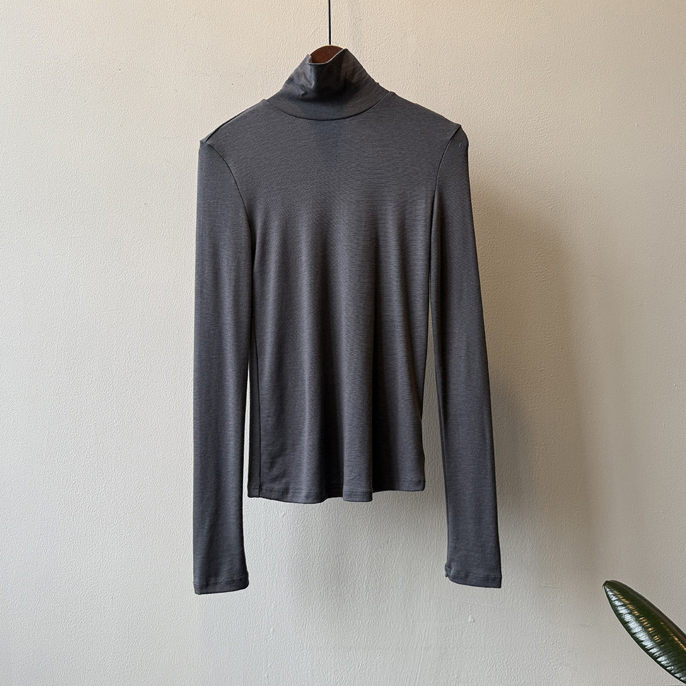 女士秋季韓系天絲羊毛長袖打底T恤