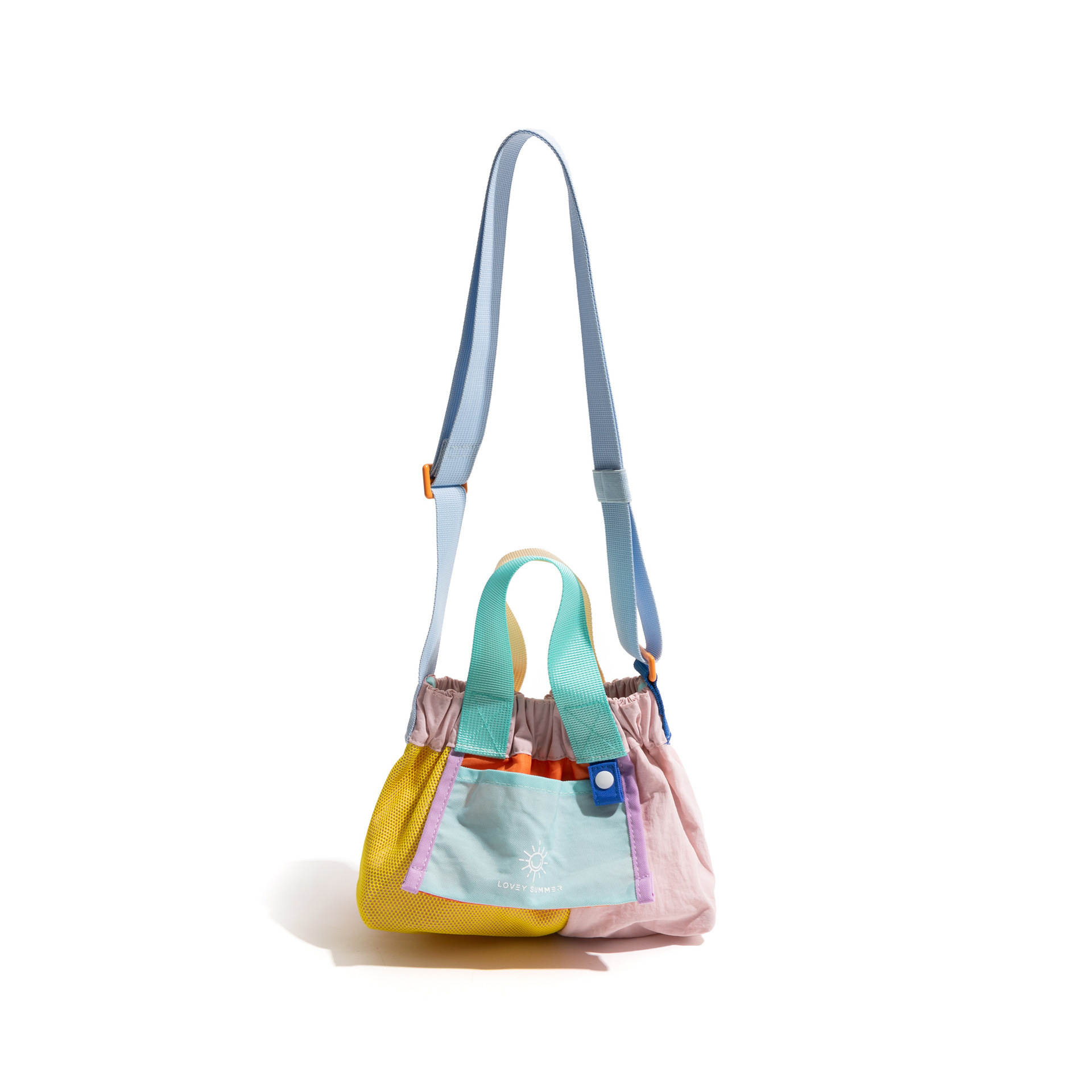 可摺疊多巴胺拼色餃子包