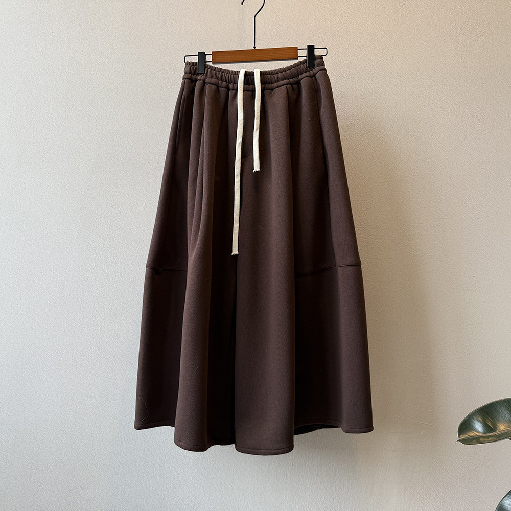 韓系秋冬鬆緊腰九分闊腿氣球褲