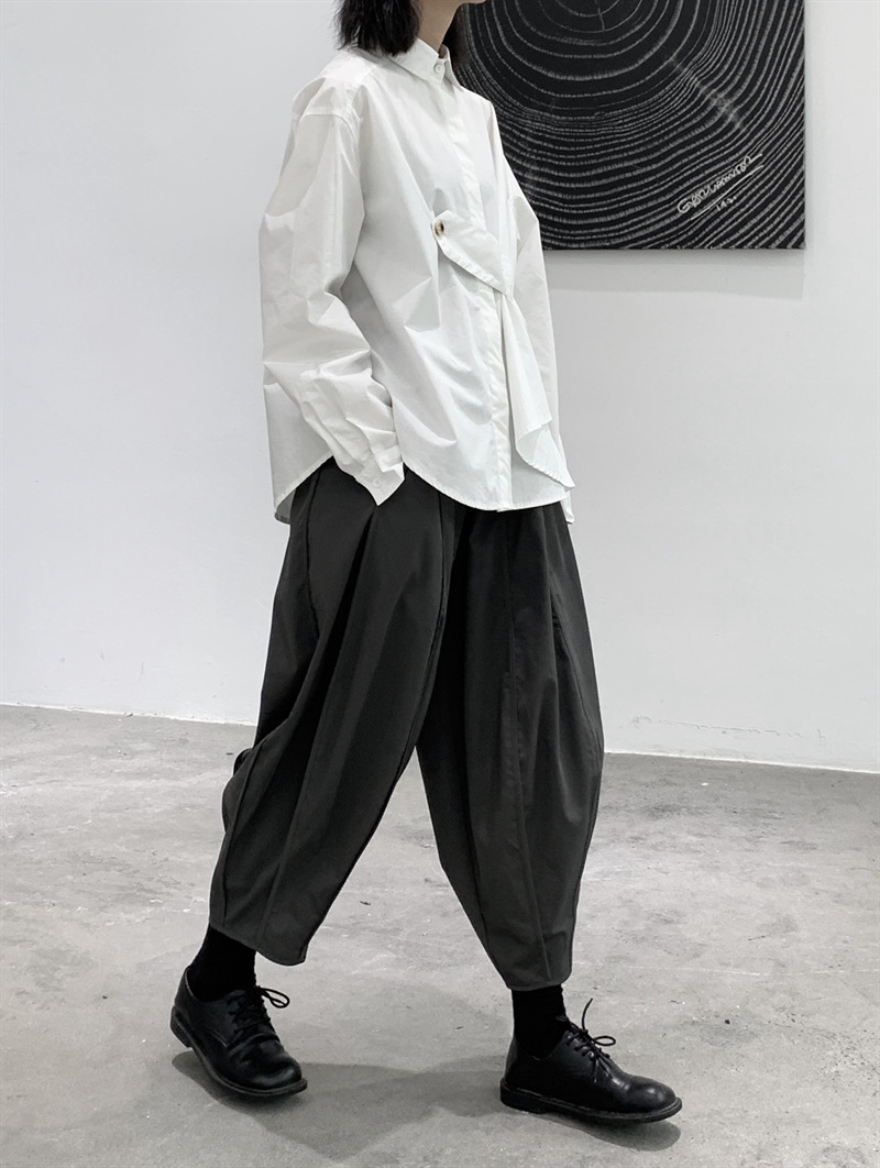 女士春秋九分大碼氣球型哈倫褲