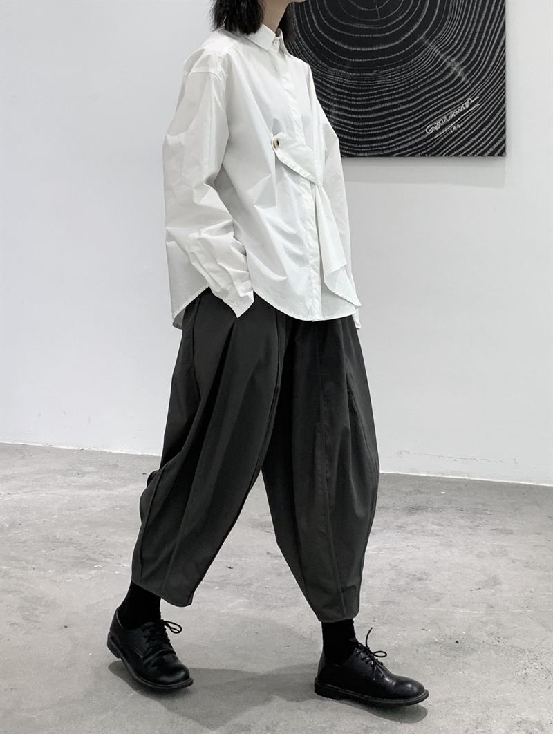 女士春秋九分大碼氣球型哈倫褲