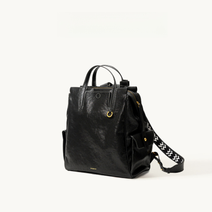 復古植鞣皮16寸電腦包单肩双肩包