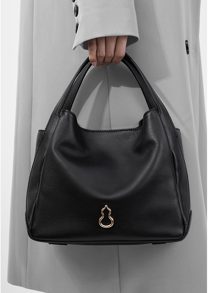 圓滿包頭層牛皮手拎菜籃子