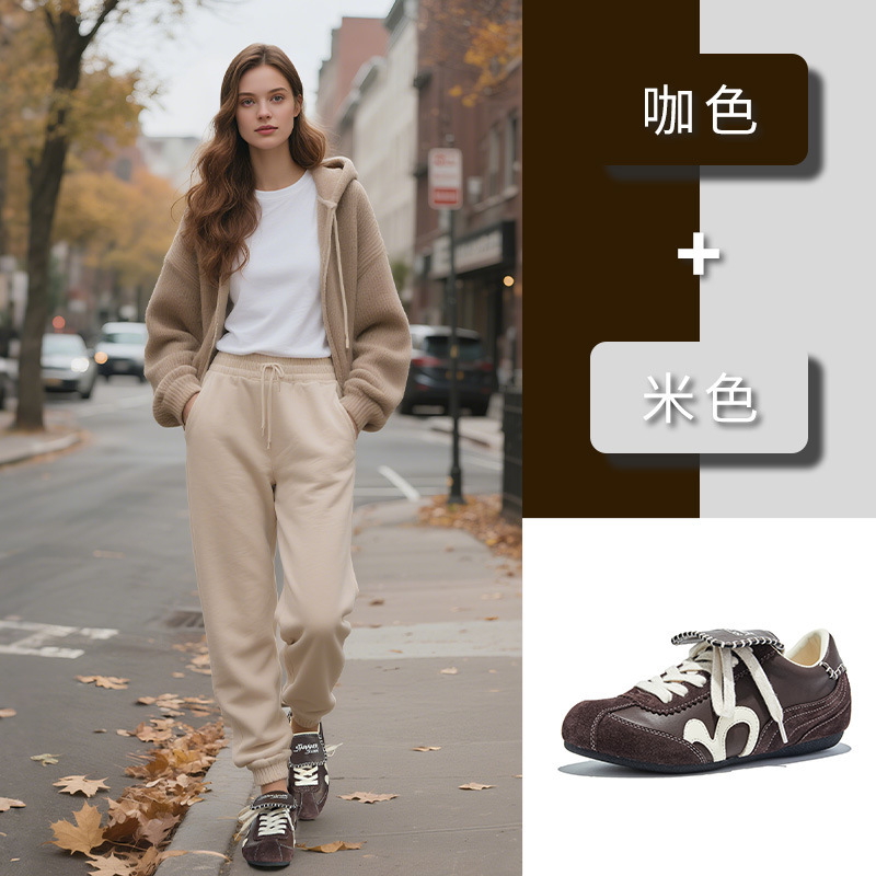 女士春秋復古阿甘鞋