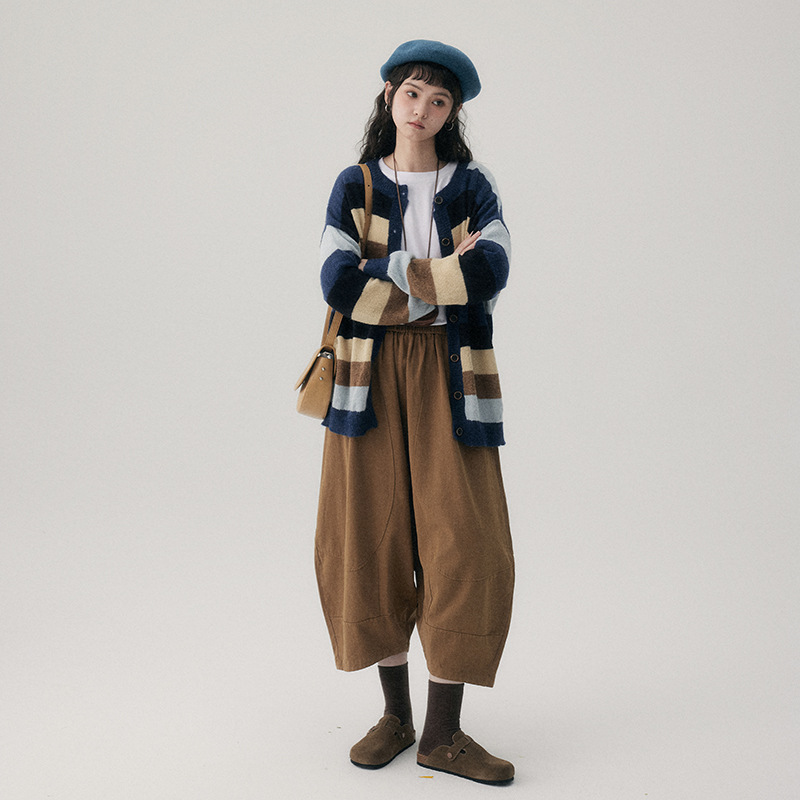 女士秋冬高腰九分哈倫褲