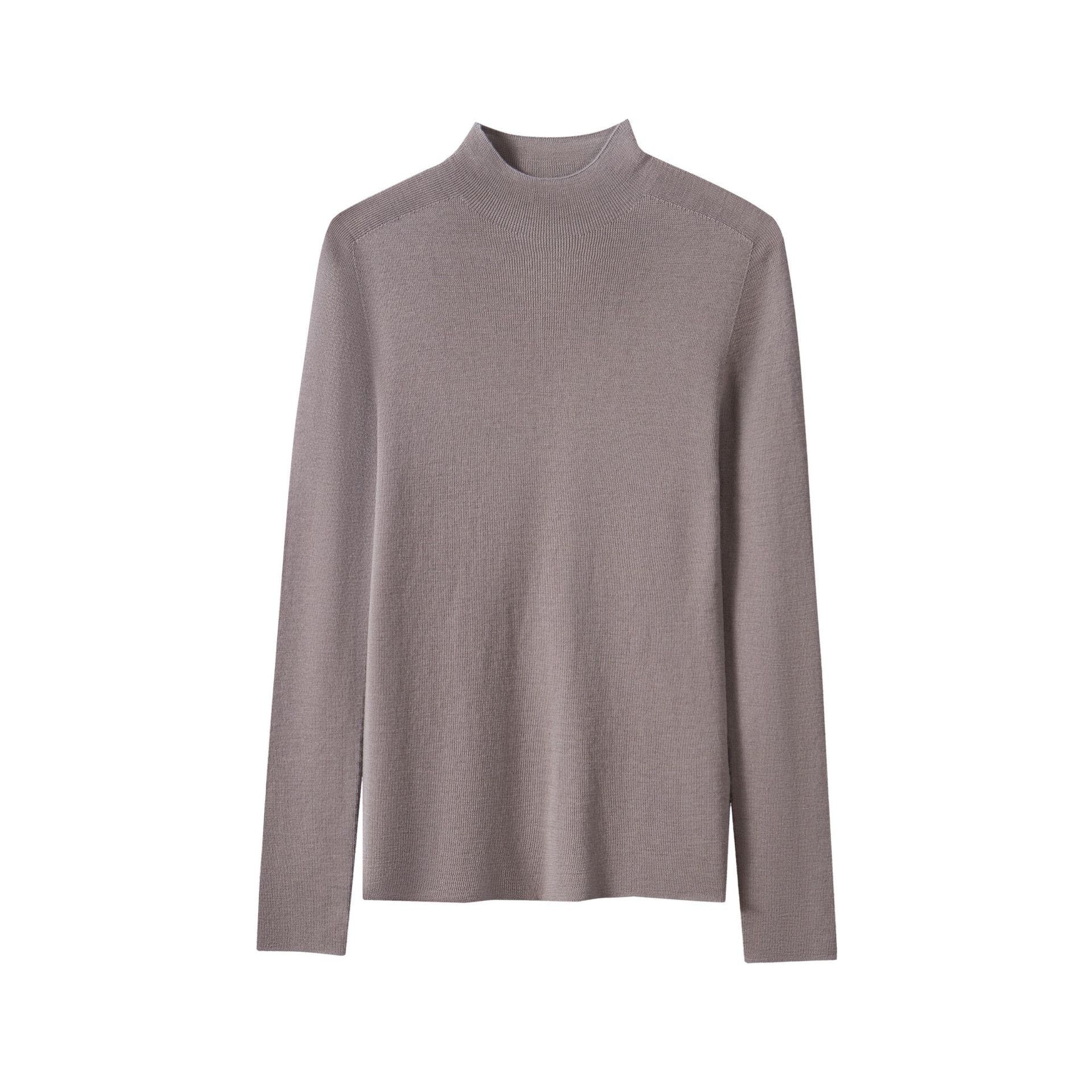 女士早秋無縫半高領100精仿羊毛打底衫