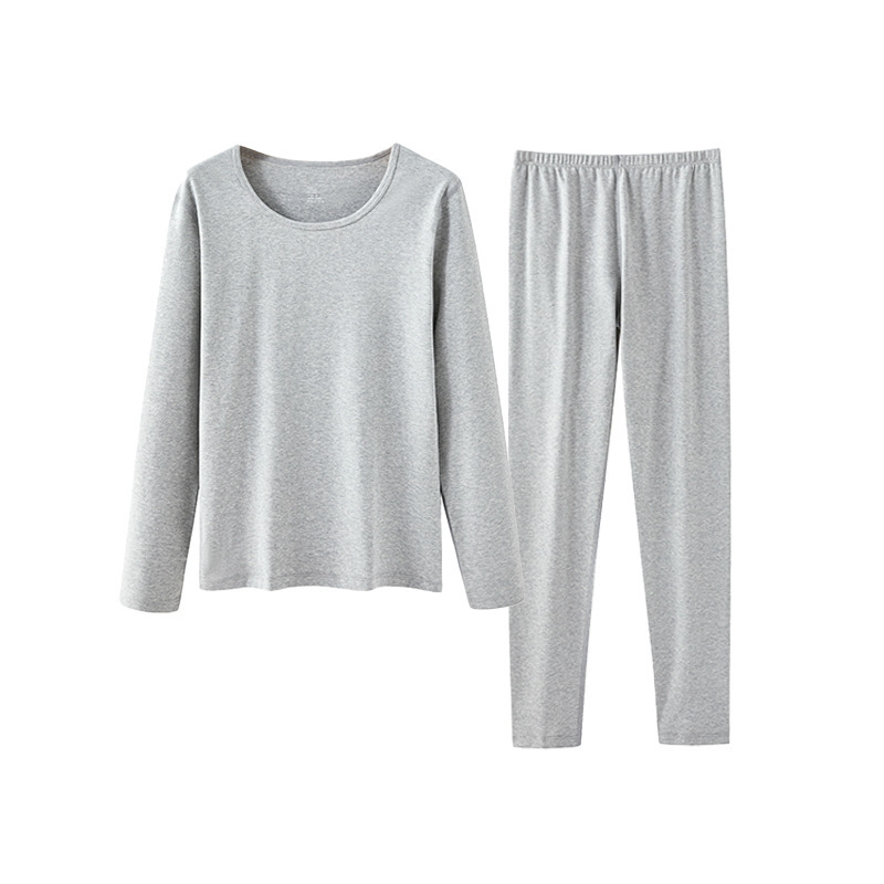 女士秋冬純棉舒絨加厚大碼秋衣秋褲套裝