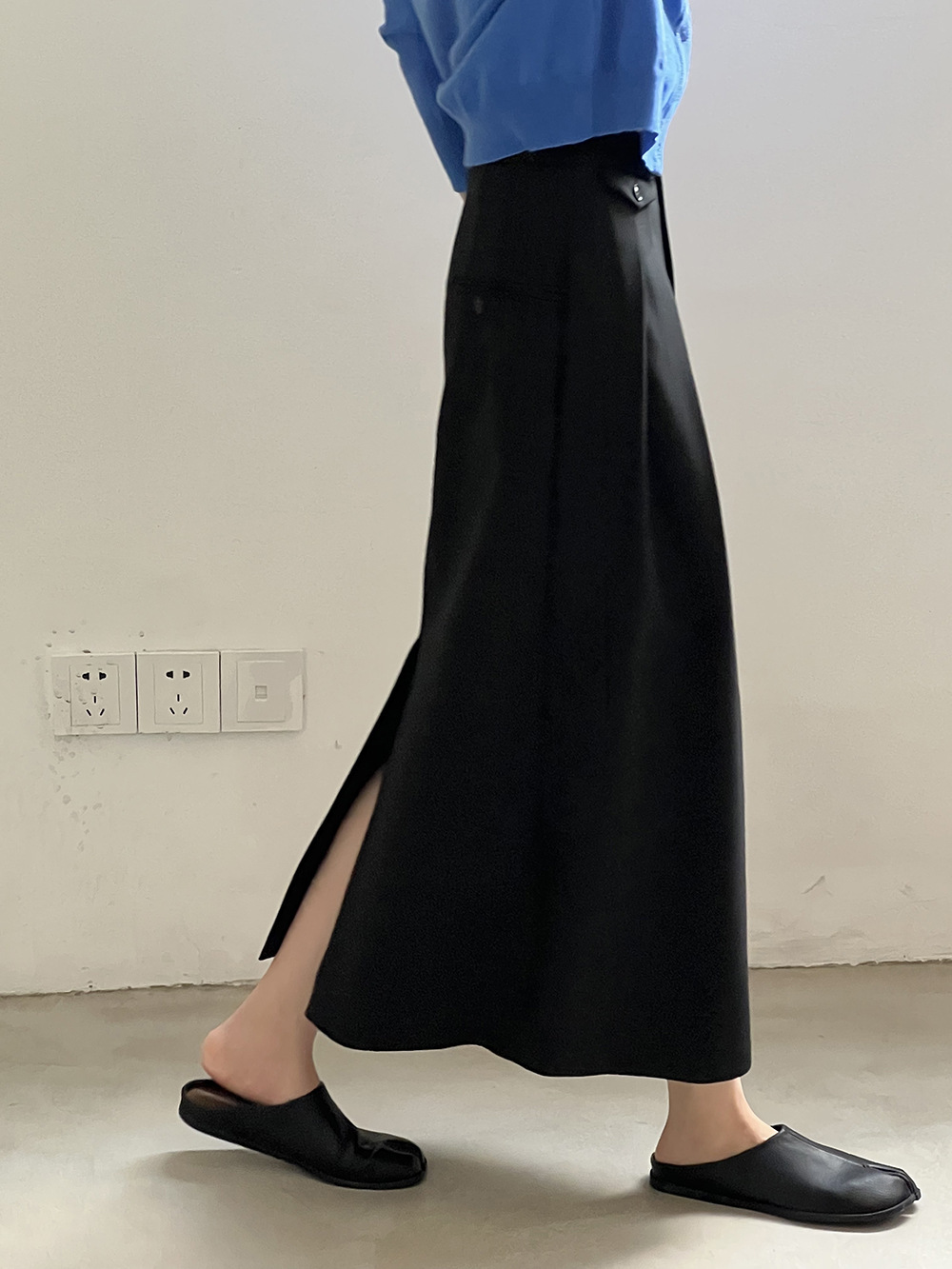 女士春秋壓褶半身裙 