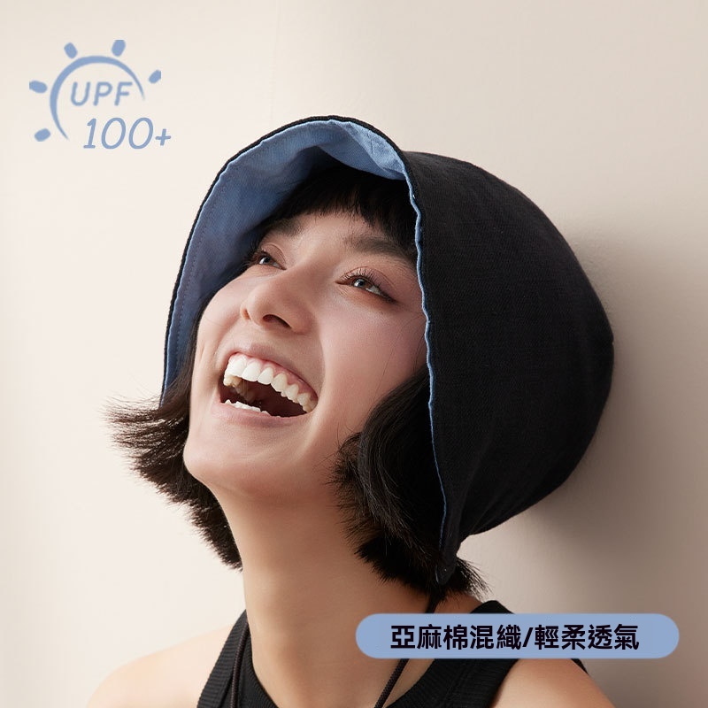 棉麻水桶帽雙面戴漁夫帽