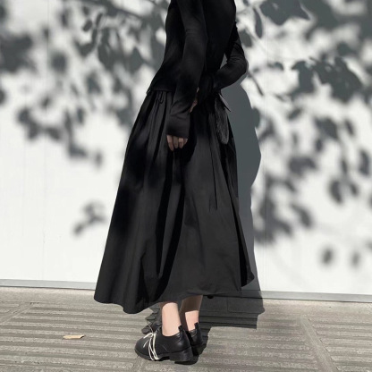 女士秋季自製內裡拼紗重工蓬蓬裙