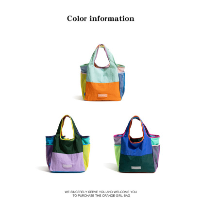 可摺疊帆布多巴胺托特包