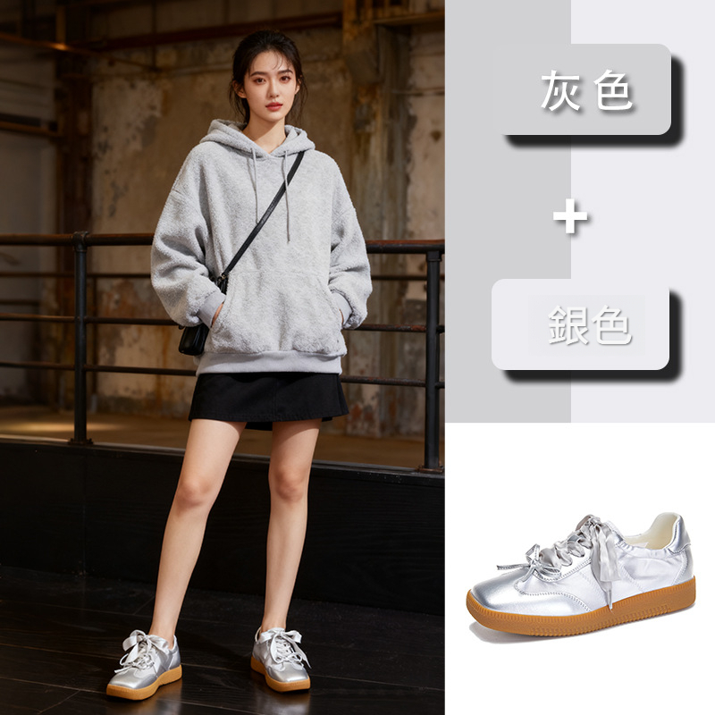 女士方頭平底休閒鞋