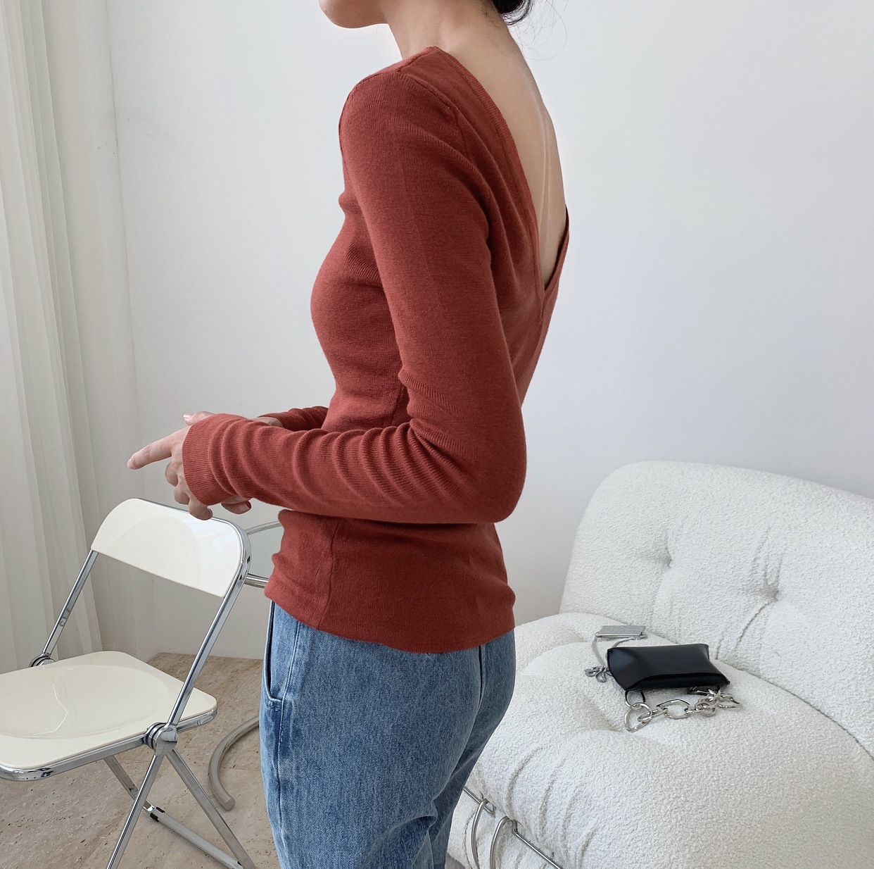 女士春秋韓版修身針織衫