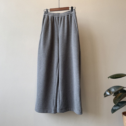 女士秋冬簡約加絨高腰衛褲