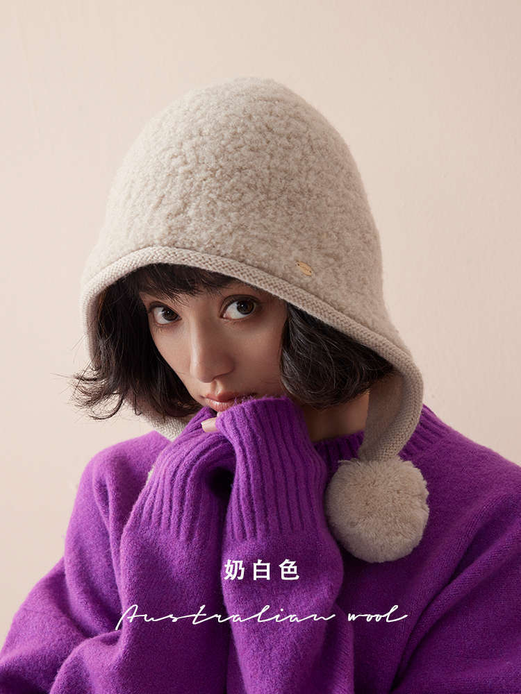 100%澳洲羊毛針織小紅帽