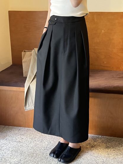 女士春秋壓褶半身裙 