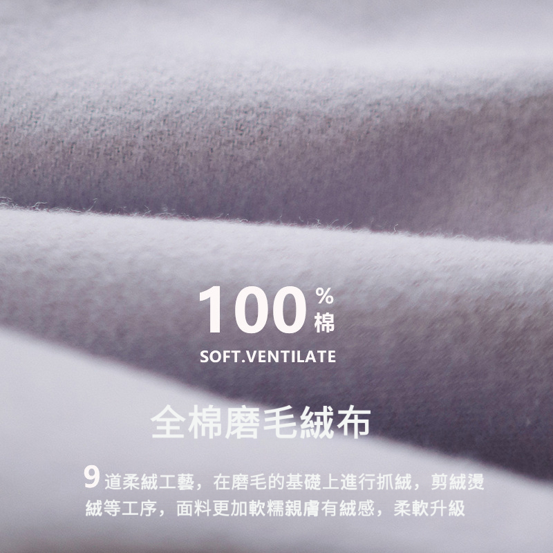 女士春秋純棉磨毛卡通長袖長褲居家服