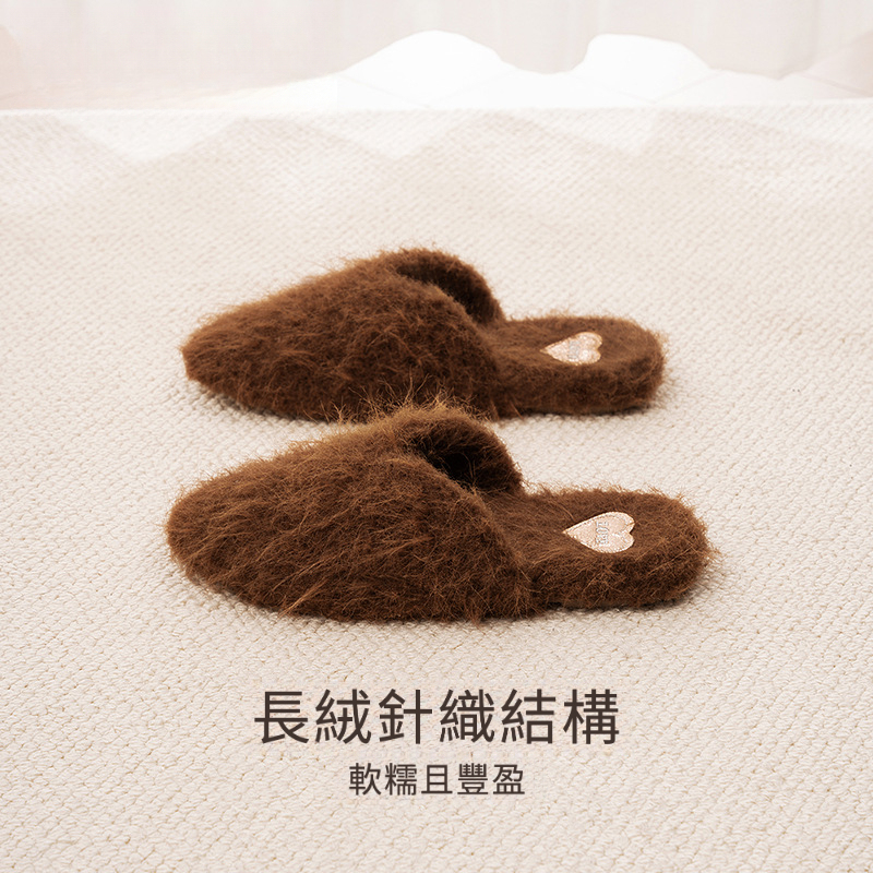 秋冬羊毛毛絨棉拖