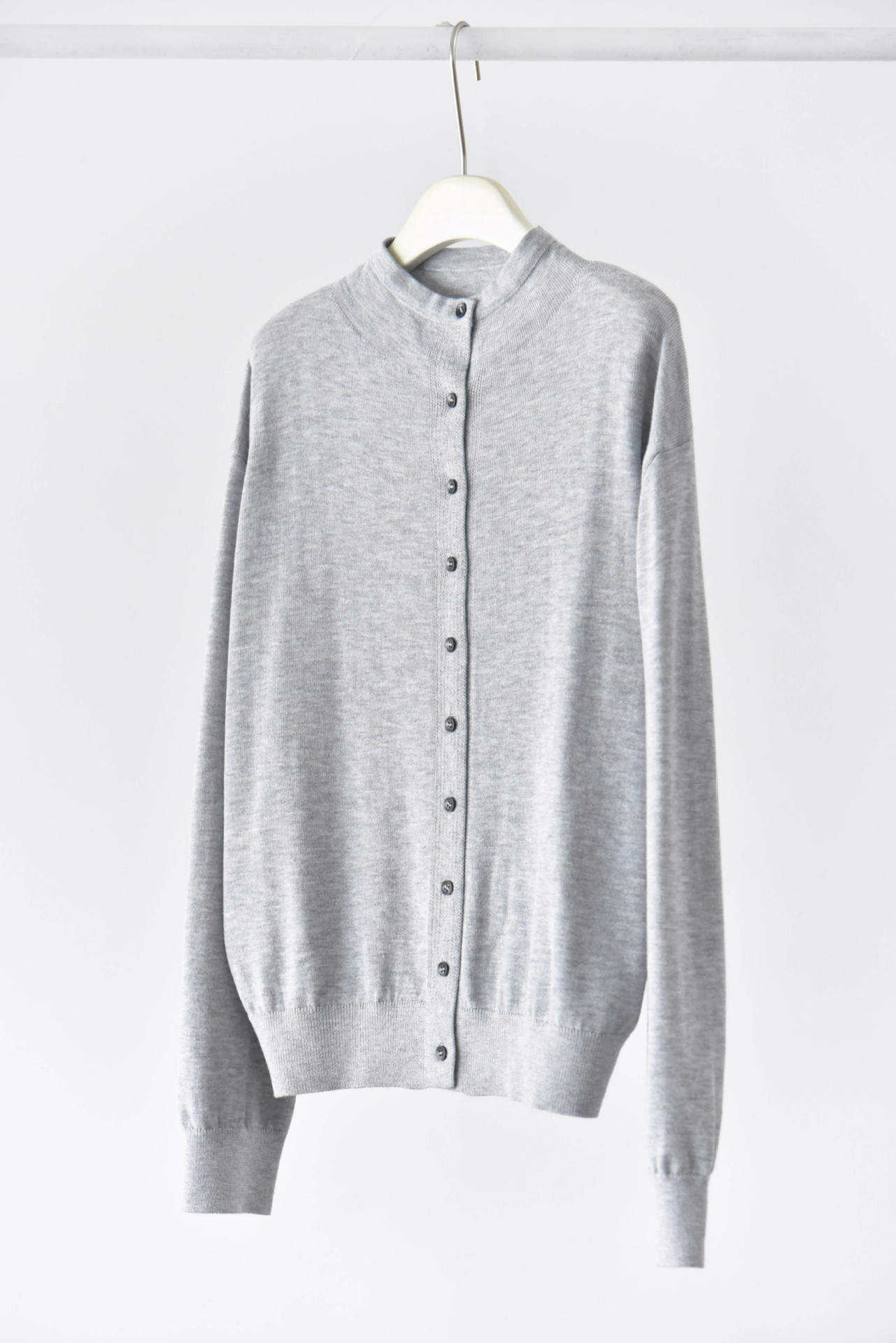 女士春秋溫柔色系羊毛混紡柔軟針織開衫