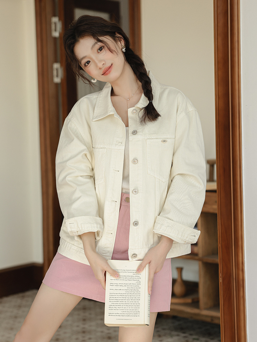 女士春秋韓系工裝牛仔外套