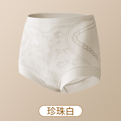 女高腰收腹浮雕印花內褲