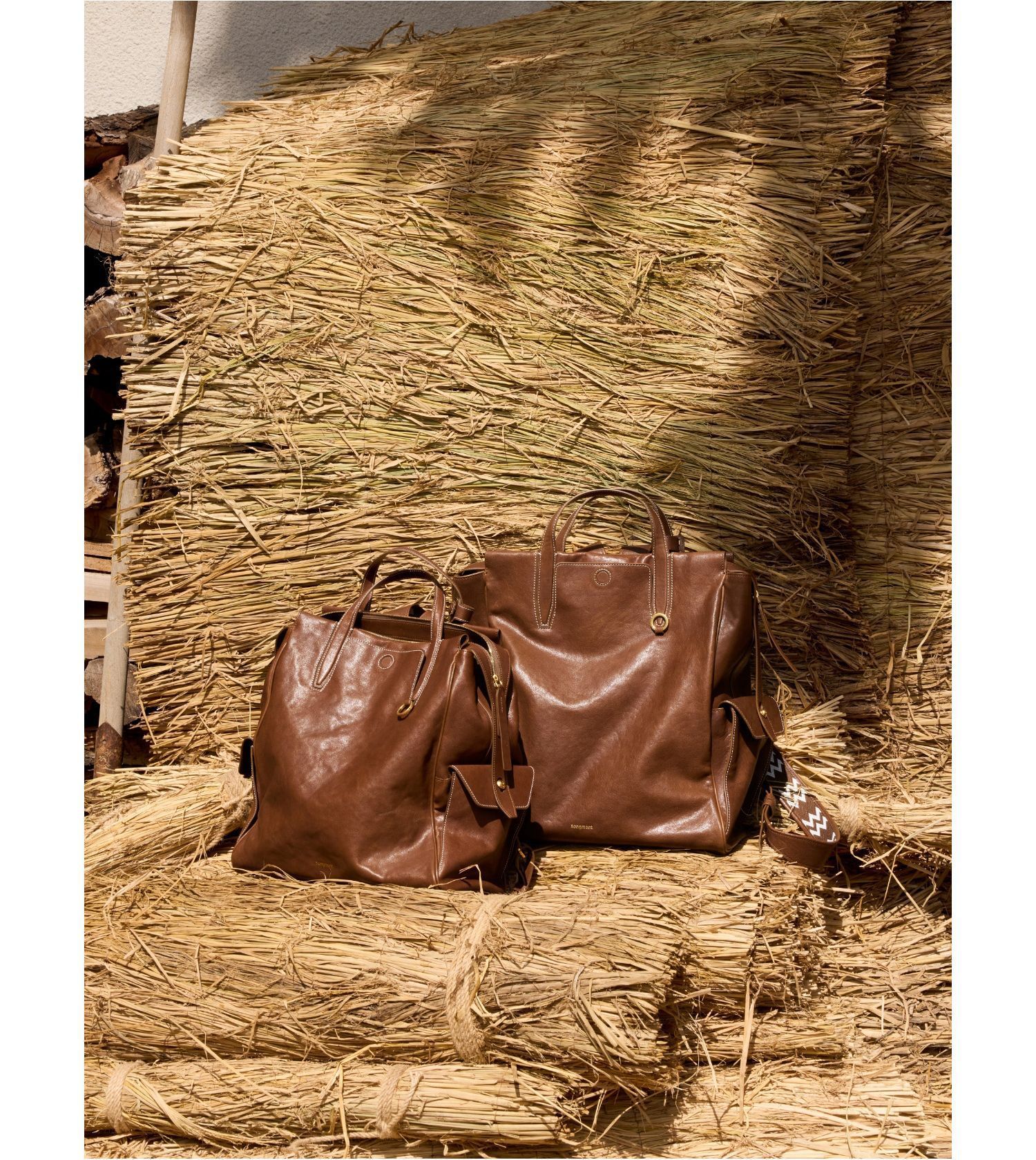 植鞣皮小號14寸電腦包雙肩包