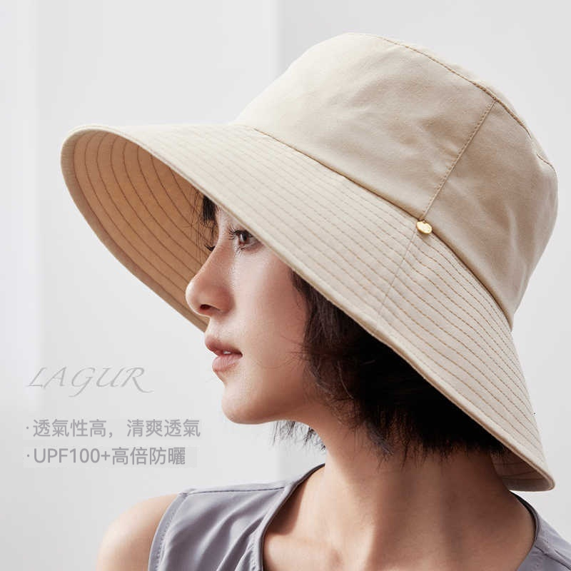 棉麻大檐防曬太陽帽