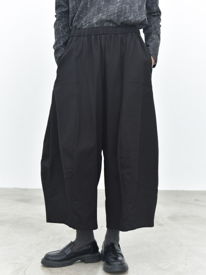 女士春秋立體分割抗皺垂感休閒褲