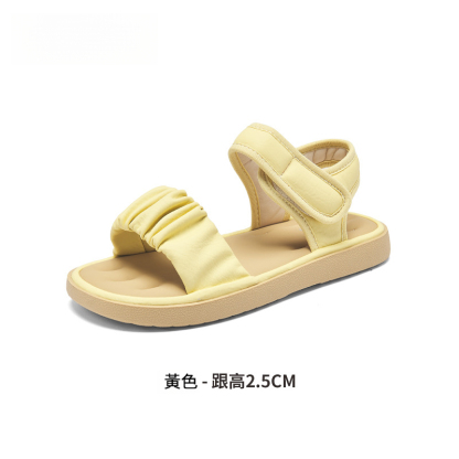 女夏厚底平底涼鞋