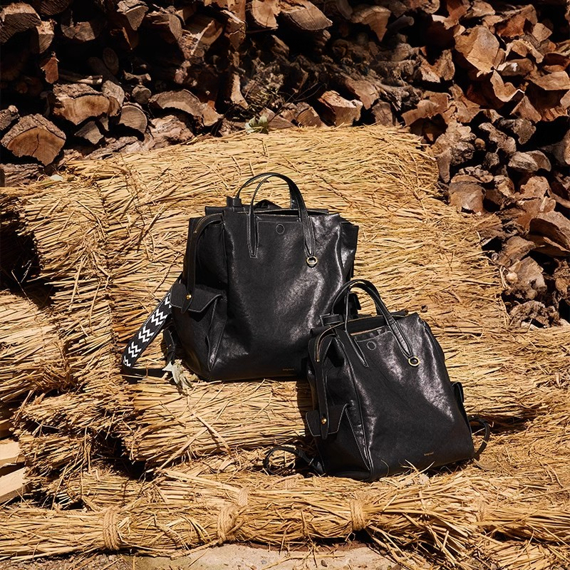 復古植鞣皮16寸電腦包单肩双肩包