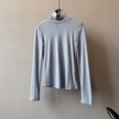 女士秋季韓系天絲羊毛長袖打底T恤