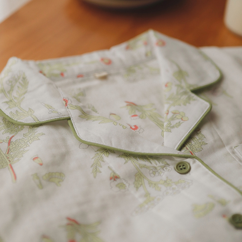 日系睡衣春秋薄款長袖家居服