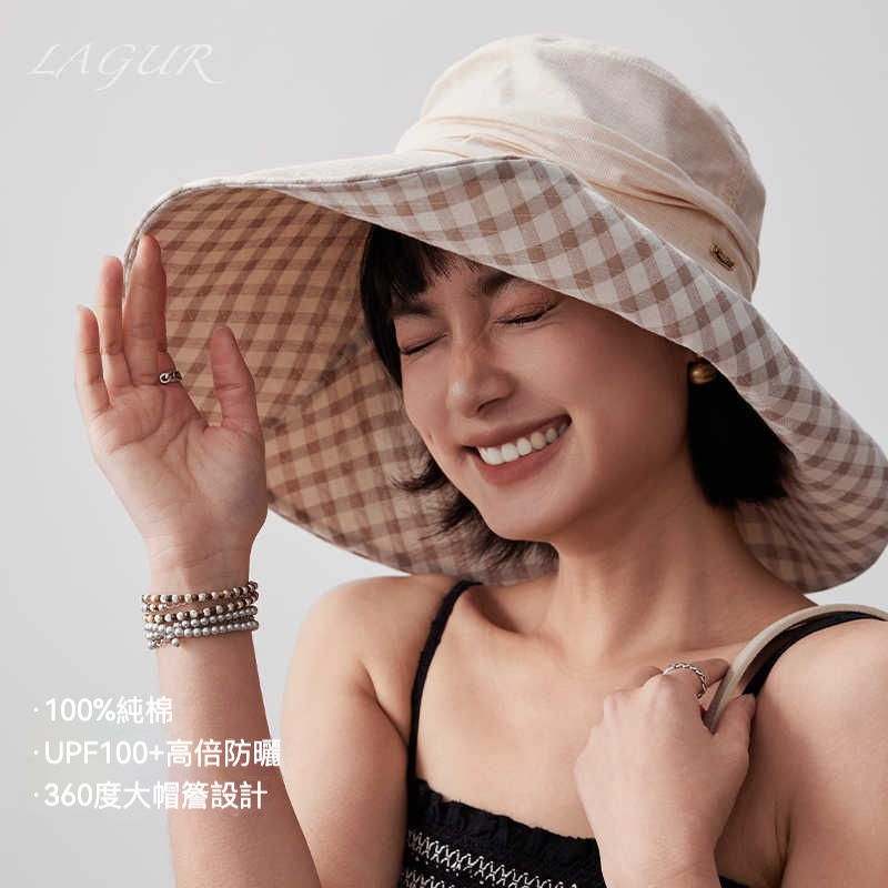 純棉可摺疊超大檐輕薄漁夫帽