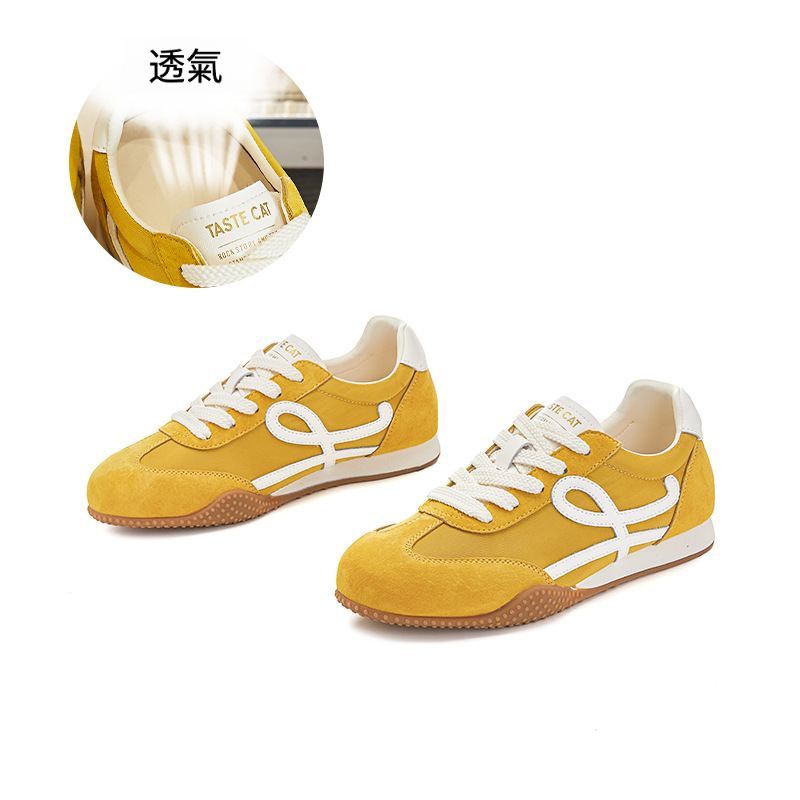 女士春秋真皮厚底阿甘鞋