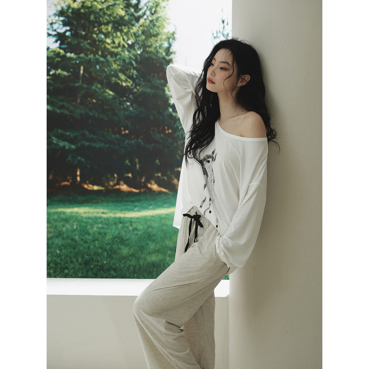 女春秋季莫代爾卡通家居服