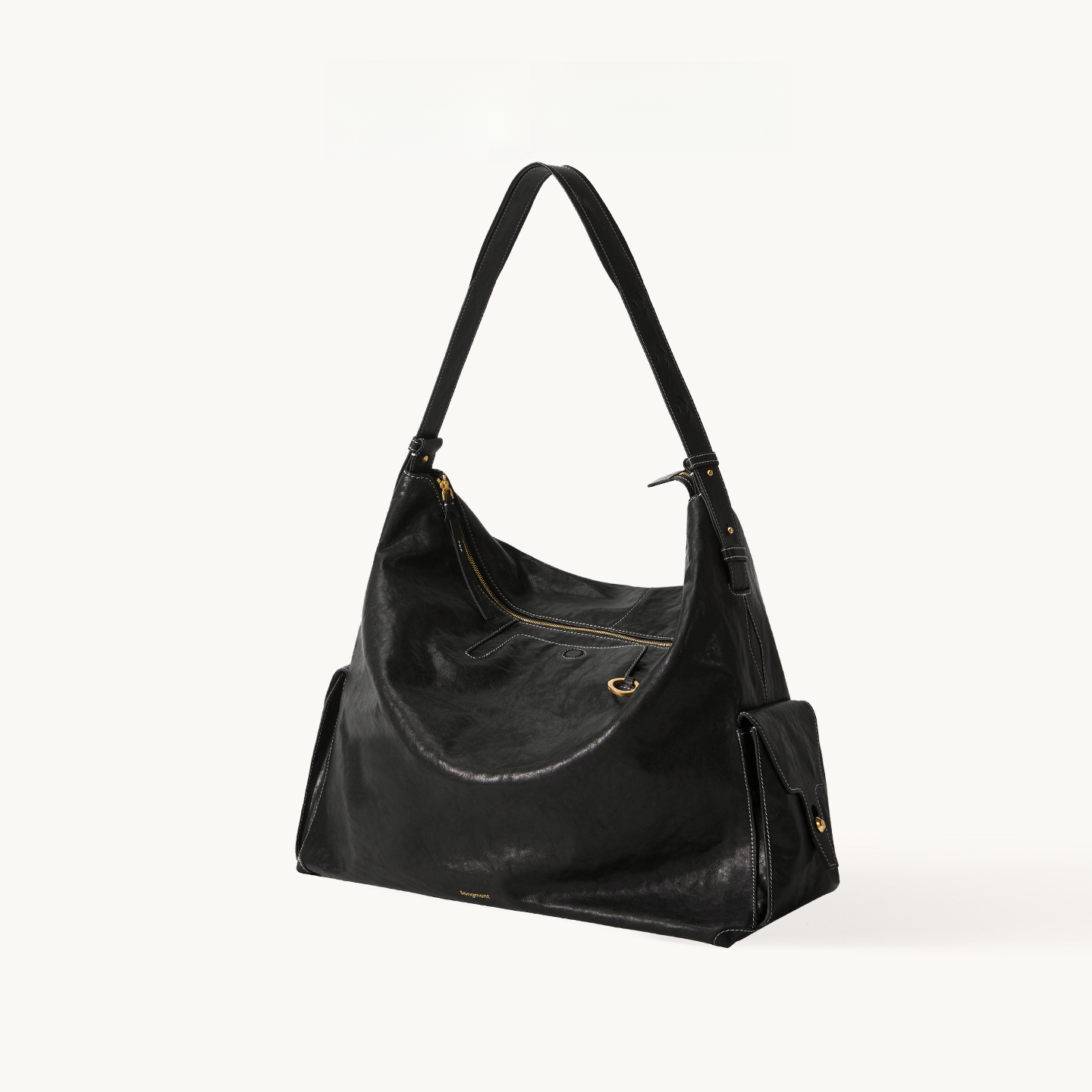 大容量簡約斜挎電腦包hobo包