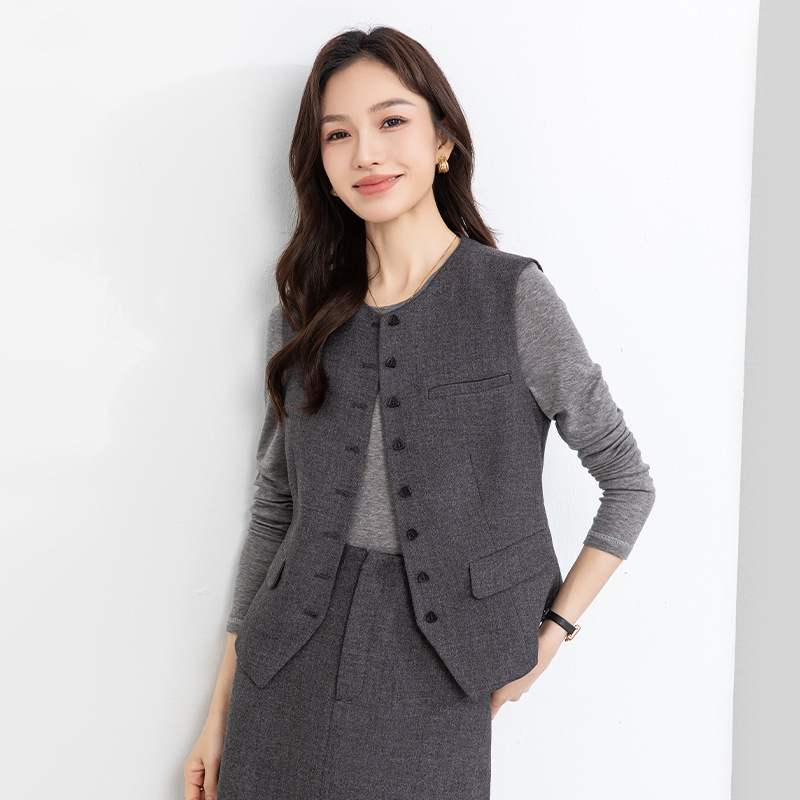 女春秋西裝馬甲半身裙兩件套