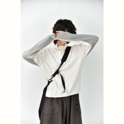 女士秋冬拼色軟糯高領打底