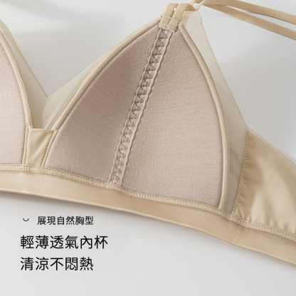 緞面法式三角杯蕾絲內衣