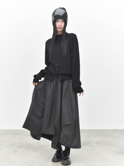 女士春秋溫柔色系羊毛混紡柔軟針織開衫