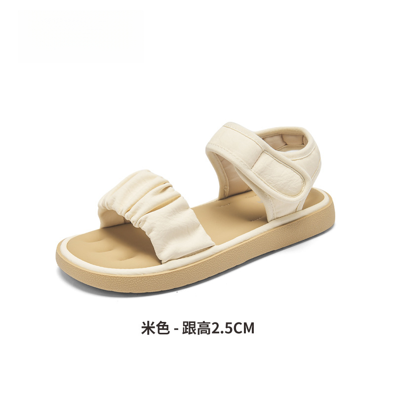 女夏厚底平底涼鞋