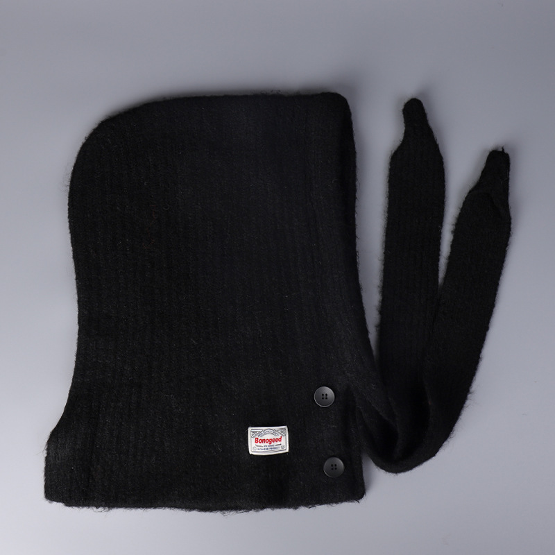 巴拉克拉法圍巾一體毛線帽