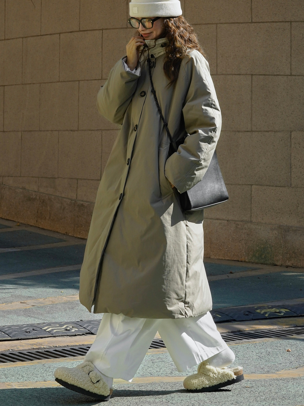 女士冬季立領廓形羽絨服