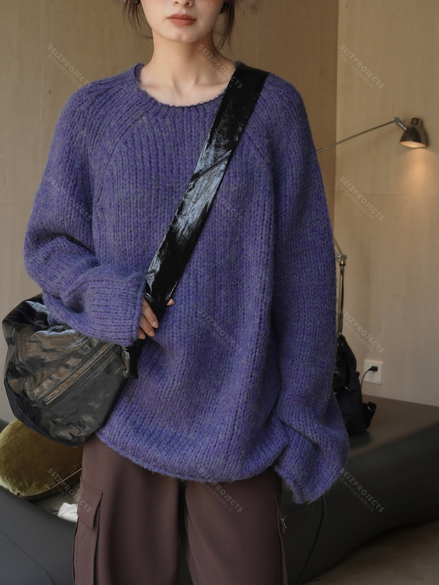 女士春秋韓版粗針毛衣