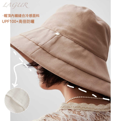 棉麻大檐防曬漁夫帽
