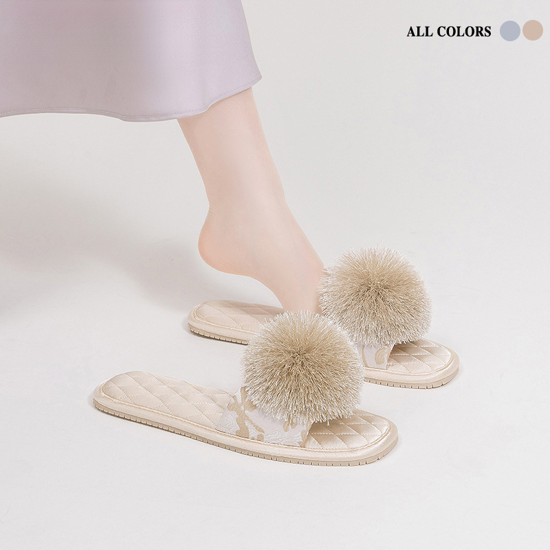 女款春防滑軟底國風刺繡涼拖