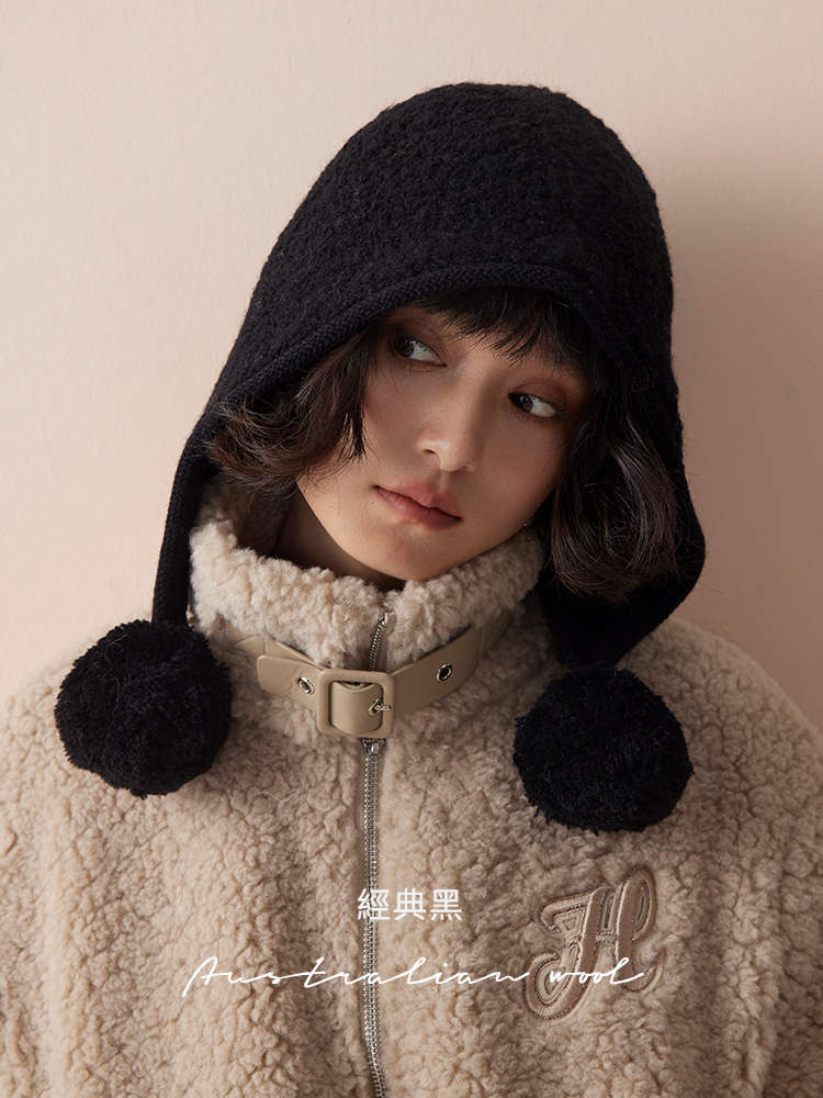 100%澳洲羊毛針織小紅帽